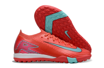 Kids Nike Air Zoom Mercurial Vapor 16 Elite TF Artificial Turf Low-Tops Football Shoes - Red/Jade/White