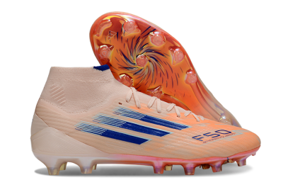Men's Adidas F50 Elite Mid FG Firm Ground High-Tops Football Boots - Red/Blue/White
