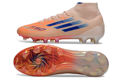 Men's Adidas F50 Elite Mid FG Firm Ground High-Tops Football Boots - Red/Blue/White