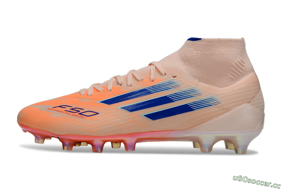 Men's Adidas F50 Elite Mid FG Firm Ground High-Tops Football Boots - Red/Blue/White 0