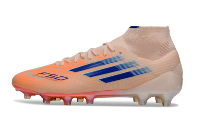 Men's Adidas F50 Elite Mid FG Firm Ground High-Tops Football Boots - Red/Blue/White