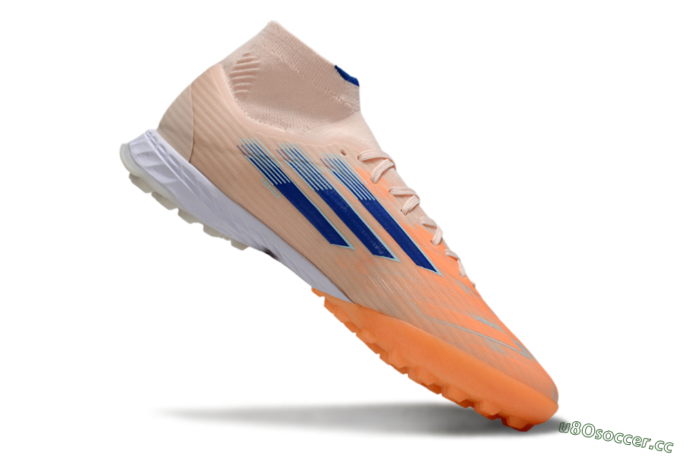 Men's Adidas F50 Elite Mid TF Artificial Turf High-Tops Football Boots - Red/Blue/White 4