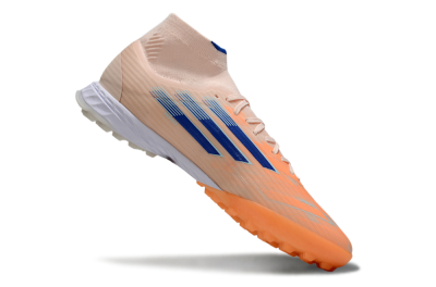 Men's Adidas F50 Elite Mid TF Artificial Turf High-Tops Football Boots - Red/Blue/White