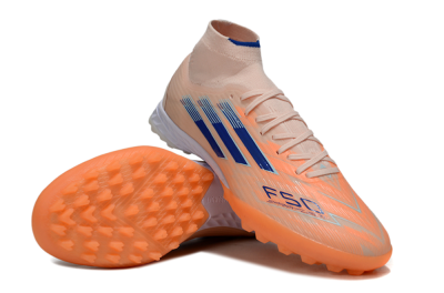 Men's Adidas F50 Elite Mid TF Artificial Turf High-Tops Football Boots - Red/Blue/White