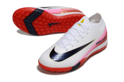 Kids Nike Air Zoom Mercurial Vapor 16 Elite TF Artificial Turf Low-Tops Football Shoes - White/Black/Red