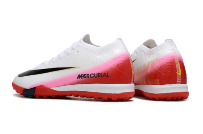 Kids Nike Air Zoom Mercurial Vapor 16 Elite TF Artificial Turf Low-Tops Football Shoes - White/Black/Red