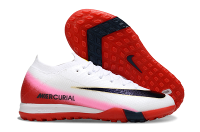 Kids Nike Air Zoom Mercurial Vapor 16 Elite TF Artificial Turf Low-Tops Football Shoes - White/Black/Red