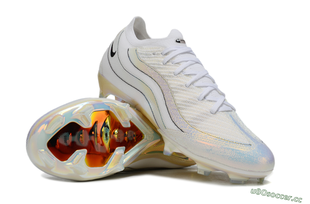 Unisex Nike Air Zoom Mercurial Vapor 16 Elite FG Firm Ground Low-Tops Football Boots - White/Beige/Gold 1