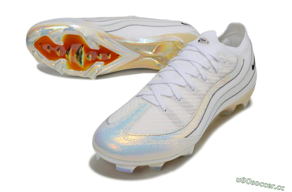 Unisex Nike Air Zoom Mercurial Vapor 16 Elite FG Firm Ground Low-Tops Football Boots - White/Beige/Gold 3