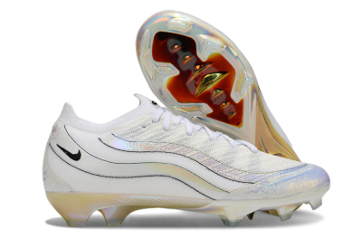 Unisex Nike Air Zoom Mercurial Vapor 16 Elite FG Firm Ground Low-Tops Football Boots - White/Beige/Gold