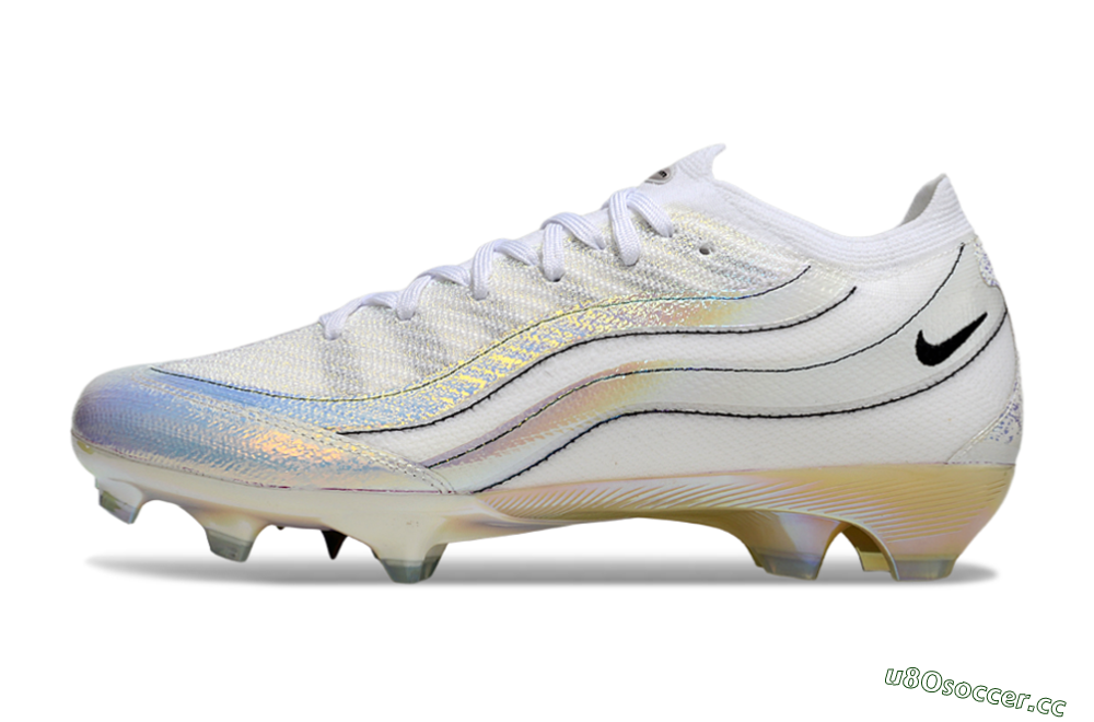Unisex Nike Air Zoom Mercurial Vapor 16 Elite FG Firm Ground Low-Tops Football Boots - White/Beige/Gold 0