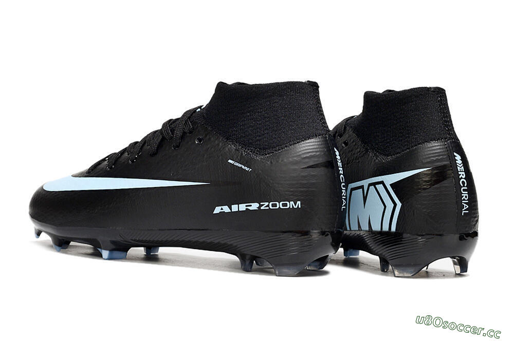 Kids Nike Air Zoom Mercurial Superfly 10 Elite FG Firm Ground High-Tops Football Boots - Black/Jade 4