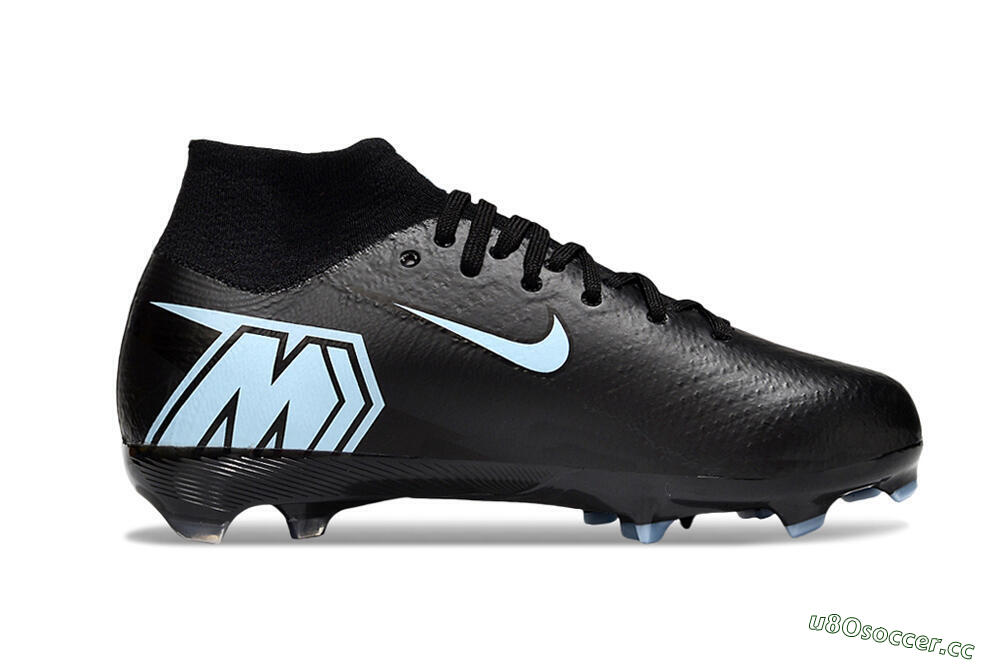 Kids Nike Air Zoom Mercurial Superfly 10 Elite FG Firm Ground High-Tops Football Boots - Black/Jade 5