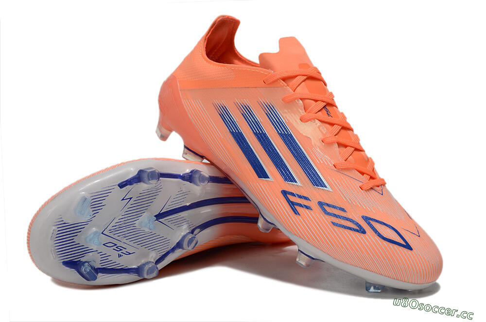 Men's Adidas F50+ Elite FG Firm Ground Low-Tops Football Boots - Red/Blue/White 3