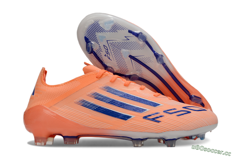 Men's Adidas F50+ Elite FG Firm Ground Low-Tops Football Boots - Red/Blue/White 2