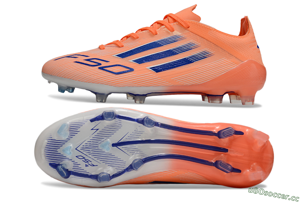 Men's Adidas F50+ Elite FG Firm Ground Low-Tops Football Boots - Red/Blue/White 1