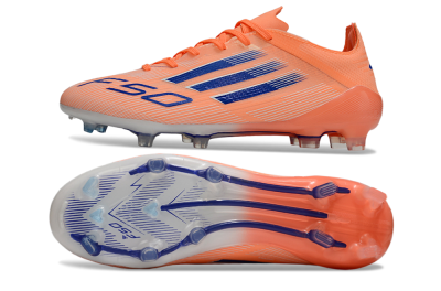 Men's Adidas F50+ Elite FG Firm Ground Low-Tops Football Boots - Red/Blue/White