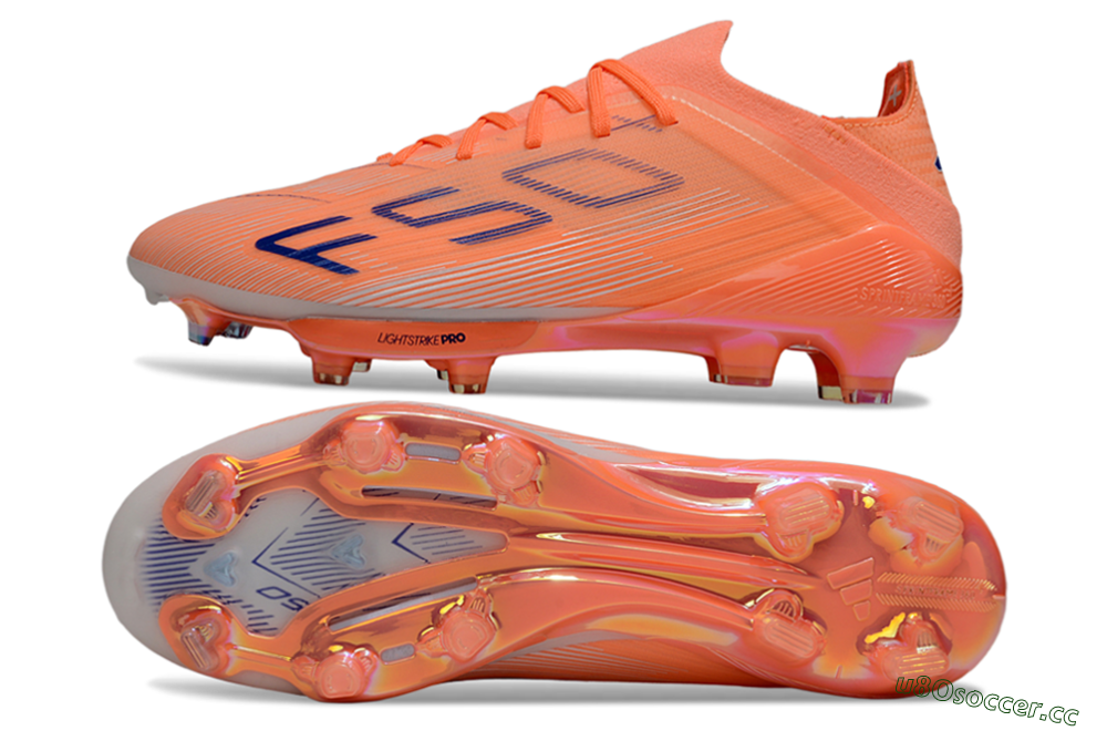 Men's Adidas F50+ Elite FG Firm Ground Low-Tops Football Boots - Red/Blue/White 1