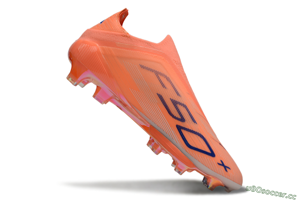 Men's Adidas F50+ Elite Laceless FG Firm Ground Low-Tops Football Boots - Red/Blue/White 4