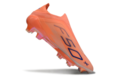 Men's Adidas F50+ Elite Laceless FG Firm Ground Low-Tops Football Boots - Red/Blue/White