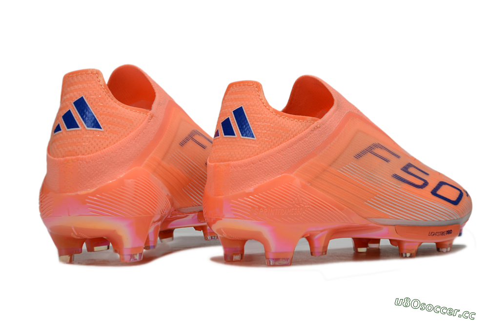 Men's Adidas F50+ Elite Laceless FG Firm Ground Low-Tops Football Boots - Red/Blue/White 6
