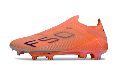 Men's Adidas F50+ Elite Laceless FG Firm Ground Low-Tops Football Boots - Red/Blue/White