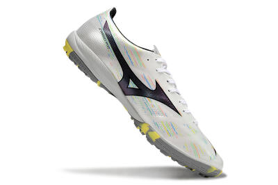 Men's Mizuno Alpha Beta TF Artificial Turf Low-Tops Football Shoes - White/Pink/Yellow