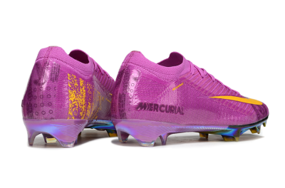 Unisex Nike Air Zoom Mercurial Vapor 16 Elite FG Firm Ground Low-Tops Football Boots - Purple/Yellow/Gold