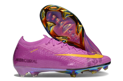 Unisex Nike Air Zoom Mercurial Vapor 16 Elite FG Firm Ground Low-Tops Football Boots - Purple/Yellow/Gold