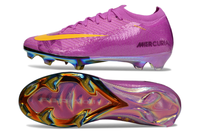Unisex Nike Air Zoom Mercurial Vapor 16 Elite FG Firm Ground Low-Tops Football Boots - Purple/Yellow/Gold