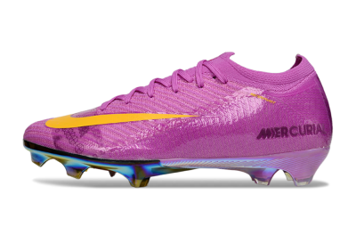 Unisex Nike Air Zoom Mercurial Vapor 16 Elite FG Firm Ground Low-Tops Football Boots - Purple/Yellow/Gold