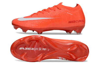 Unisex Nike Air Zoom Mercurial Vapor 16 Elite FG Firm Ground Low-Tops Football Boots - Red/White