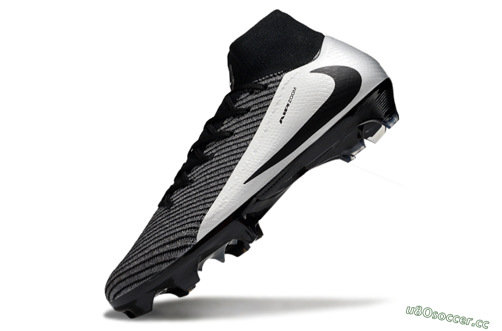Unisex Nike Air Zoom Mercurial Superfly 10 Elite FG Firm Ground High-Tops Football Boots - White/Black/Silver 5