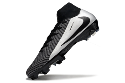 Unisex Nike Air Zoom Mercurial Superfly 10 Elite FG Firm Ground High-Tops Football Boots - White/Black/Silver
