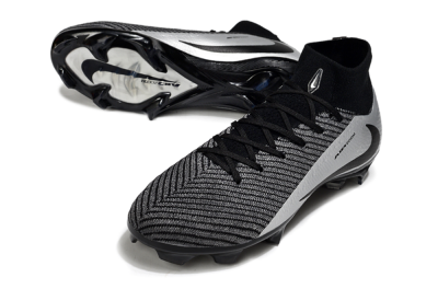 Unisex Nike Air Zoom Mercurial Superfly 10 Elite FG Firm Ground High-Tops Football Boots - White/Black/Silver