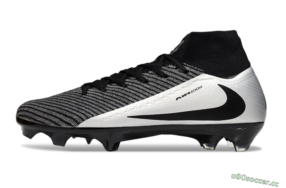 Unisex Nike Air Zoom Mercurial Superfly 10 Elite FG Firm Ground High-Tops Football Boots - White/Black/Silver 0
