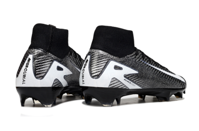 Unisex Nike Air Zoom Mercurial Superfly 10 Elite FG Firm Ground High-Tops Football Boots - White/Black