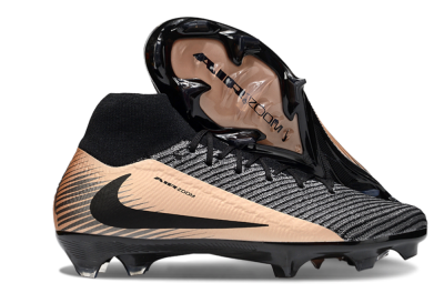 Unisex Nike Air Zoom Mercurial Superfly 10 Elite FG Firm Ground High-Tops Football Boots - White/Black/Gold