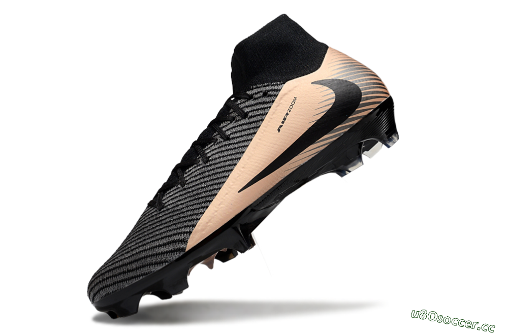 Unisex Nike Air Zoom Mercurial Superfly 10 Elite FG Firm Ground High-Tops Football Boots - White/Black/Gold 5