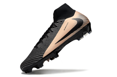 Unisex Nike Air Zoom Mercurial Superfly 10 Elite FG Firm Ground High-Tops Football Boots - White/Black/Gold