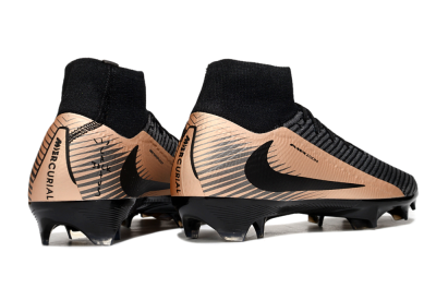 Unisex Nike Air Zoom Mercurial Superfly 10 Elite FG Firm Ground High-Tops Football Boots - White/Black/Gold