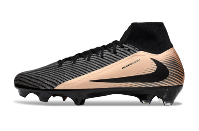 Unisex Nike Air Zoom Mercurial Superfly 10 Elite FG Firm Ground High-Tops Football Boots - White/Black/Gold