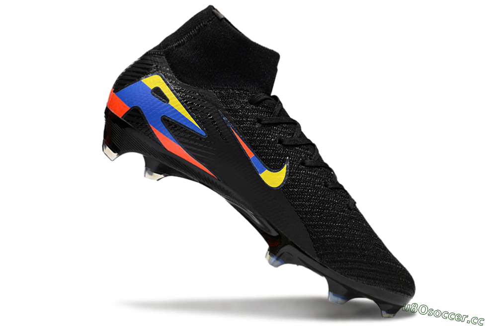 Unisex Nike Air Zoom Mercurial Superfly 10 Elite FG Firm Ground High-Tops Football Boots - Black/Yellow/Blue/Red 4