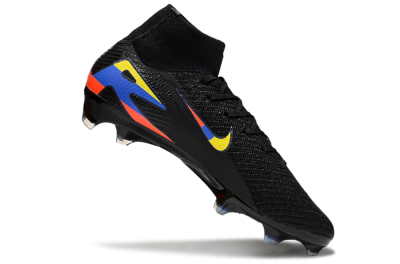 Unisex Nike Air Zoom Mercurial Superfly 10 Elite FG Firm Ground High-Tops Football Boots - Black/Yellow/Blue/Red