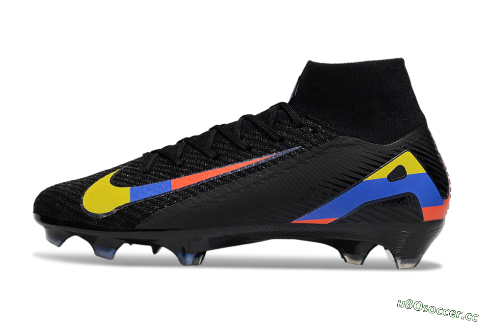 Unisex Nike Air Zoom Mercurial Superfly 10 Elite FG Firm Ground High-Tops Football Boots - Black/Yellow/Blue/Red 0