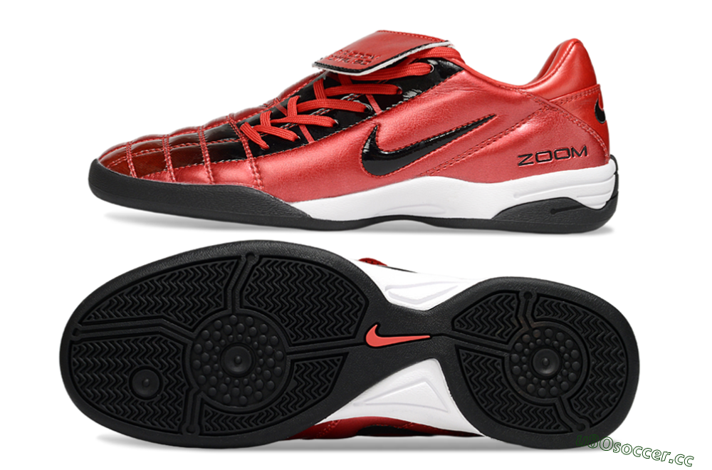 Men's Nike Air Zoom Total 90 III IC Indoor & Futsal Low-Tops Football Shoes - Red/Black/White 1