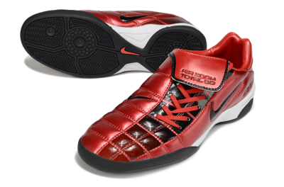 Men's Nike Air Zoom Total 90 III IC Indoor & Futsal Low-Tops Football Shoes - Red/Black/White