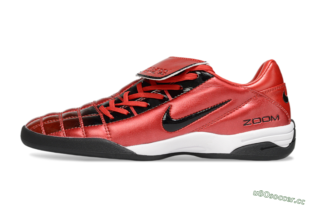 Men's Nike Air Zoom Total 90 III IC Indoor & Futsal Low-Tops Football Shoes - Red/Black/White 0