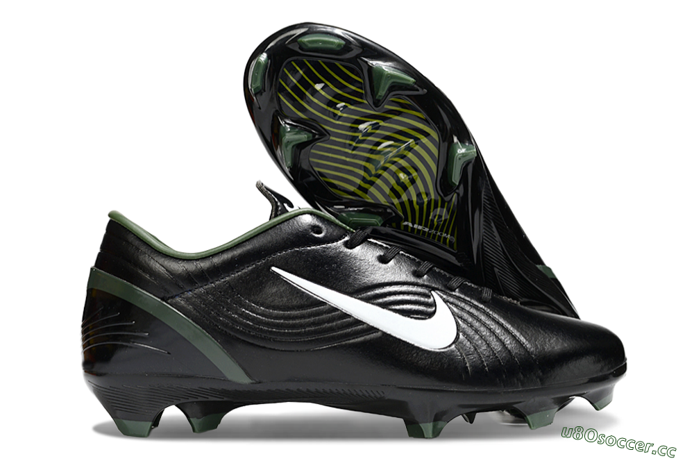 Unisex Nike Air Zoom Mercurial Vapor 16 Elite FG Firm Ground Low-Tops Football Boots - Black/White/Green 2
