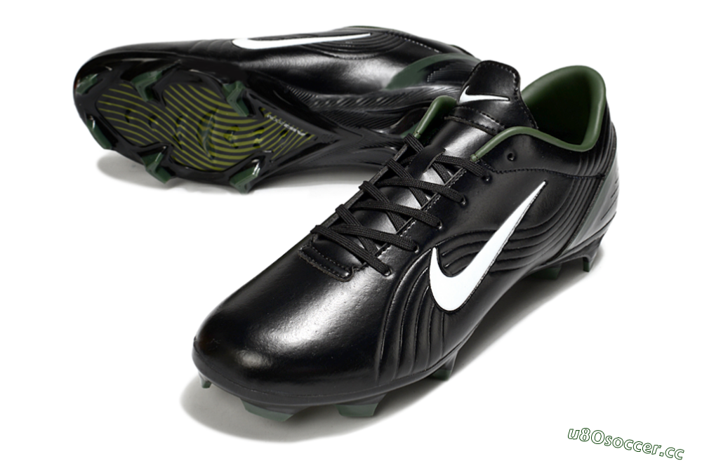 Unisex Nike Air Zoom Mercurial Vapor 16 Elite FG Firm Ground Low-Tops Football Boots - Black/White/Green 3